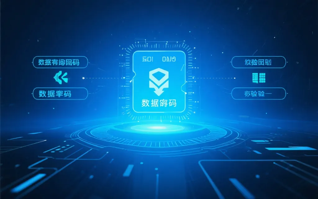 科技加密与数据校验示意图